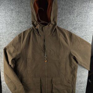 Barbour Medway Jacket Green Waterproof Large Men Hooded Zip Up Hiking Outdoors